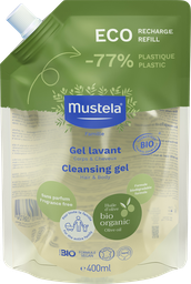 MUSTELA Eco-recarga Gel lavante cuerpo y cabello bio 400 ml