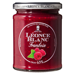 LEONCE BLANC confiture framboise 65%: le pot de 330g