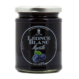 LEONCE BLANC confiture myrtille 65%: le pot de 330g