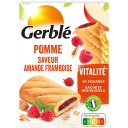 GERBLE Galletas rellenas de manzana frambuesa y almendra 200 g