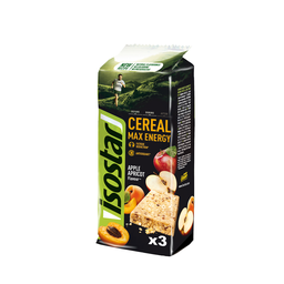 ISOSTAR Barras de cereais Max Energy sabor maçã alperce 165g