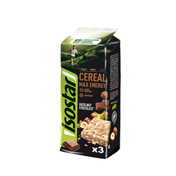 ISOSTAR Barras de cereais Max Energy sabor avelã chocolate 165g
