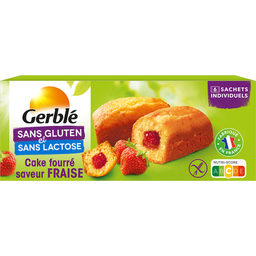 GERBLE Pastel relleno sabor fresa sin gluten 210 g