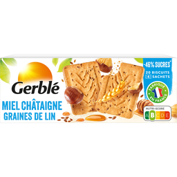 GERBLE Biscuits miel châtaigne et graines de lin 200 g