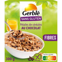 GERBLE Pétales de céréales au chocolat sans gluten 300 g