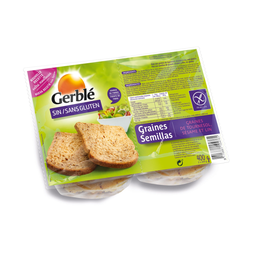 GERBLE Pain aux graines sans gluten 2 sachets de 200 g