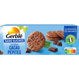 GERBLE Cookies cacao pépites sans sucres ajoutés 130 g