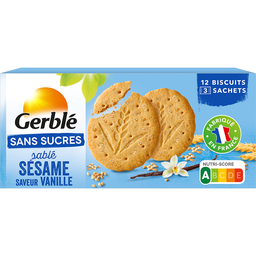 GERBLE Biscuits sésame vanille sans sucres ajoutés 132 g