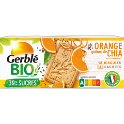 GERBLE BIO Sablés orange graines de chia 130g