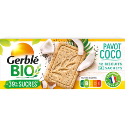 GERBLE BIO Biscuit coco pavot GERBLE BIO