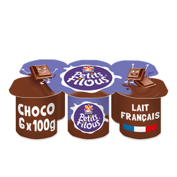 PETITS FILOUS Iogurte suíço infantil de chocolate 6x100g