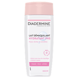 DIADERMINE Lait démaquillant hydratant PH5 peaux sèches et sensibles 200 ml