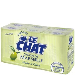 LE CHAT Savon À L'Huile D'Olive 6x100 g