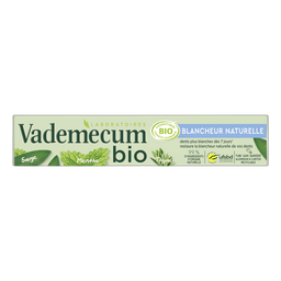 VADEMECUM Dentifrice blancheur naturelle thé blanc bio et menthe 75ml