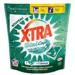 X-TRA 30 capsules lessive total fraicheur+