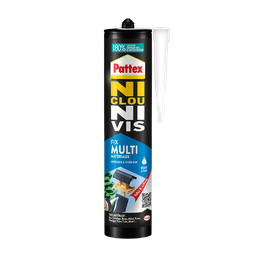 PATTEX Colle de fixation Ni clou ni vis, blanc 450g