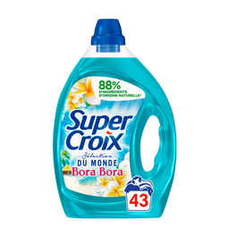 SUPER CROIX Lessive Liquide Bora Fleur De Monoï & Lait D'Aloé 2,15 L