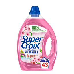 SUPER CROIX Lessive Liquide Cerisier Et Thé Vert Japon 2,15 L