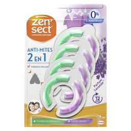 ZENSECT Anti-Polillas para textiles 4 ganchos