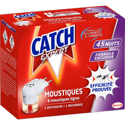 CATCH Diffuseur électrique avec recharge antimoustiques 45 nuits 1 pièce