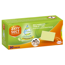 ZENSECT Recambio Tableta Citronela 30 Piezas