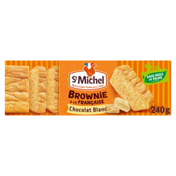 ST MICHEL Brownie chocolat blanc à partager 240 g