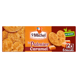 ST MICHEL Palmiers au caramel biscuits feuilletés et croustillants 100 g