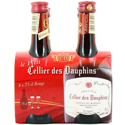 CELLIER DES DAUPHINS Côtes du Rhône Tinto 4x25cl
