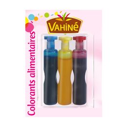 VAHINE Corantes alimentares 3 tubos de 6 ml