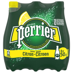 PERRIER eau gazeuse saveur citron: le pack de 6 bouteilles 50cl