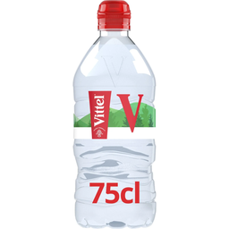 VITTEL Agua mineral natural sin gas, tapón sport 75 cl