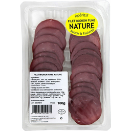 BAHIER Filet mignon fumé nature — la barquette de 100g