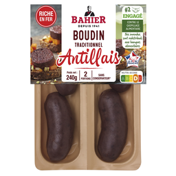 BAHIER Morcela tradicional das Antilhas com pimenta de Caiena 240 g