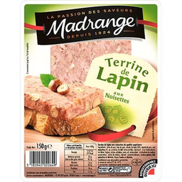 MADRANGE Terrine de lapin aux noisettes 150