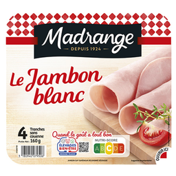 MADRANGE Jamón cocido superior sin corteza 4 lonchas 160 g