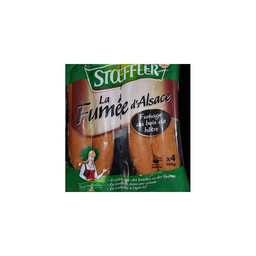 STOEFFLER Saucisses Fumées d'Alsace 4 x 100 g