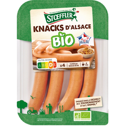 STOEFFLER Saucisses bio d'Alsace 160 g