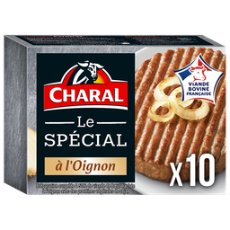 CHARAL Steaks hachés à l'oignon 10 pièces 100 g