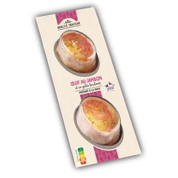 QUALITE TRAITEUR Oeufs pochés au jambon 2x90 g