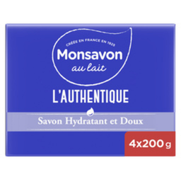 MONSAVON Savon L'Véritable Hydratant, les 4 savons de 200 g