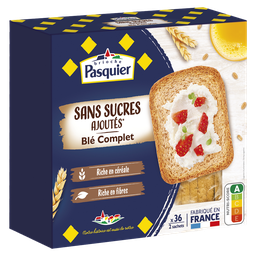PASQUIER Whole Wheat Rusks No Added Sugar 300 g