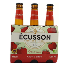 ECUSSON Cidre brut bio 3x33 cl
