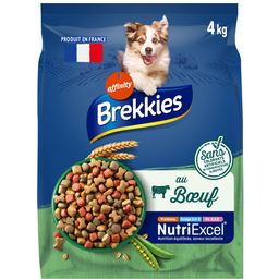 BREKKIES Croquettes pour chien bœuf/légumes 4 kg