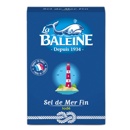 LA BALEINE Sel de mer fin iodé 1kg