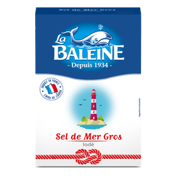 LA BALEINE Sel de mer gros iodé produit en France 1kg