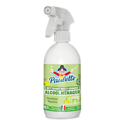 PAULETTE Nettoyant alcool ménager parfum citron pulvérisateur de 500 ml