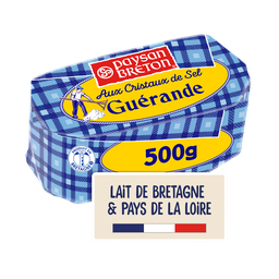 PAYSAN BRETON Beurre Demi-sel Aux Cristaux de Sel de Guérande PAYSAN BRETON