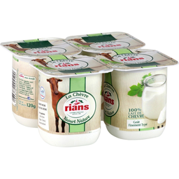RIANS Yaourts Nature de chèvre nature — les 4 pots de 120g