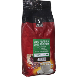 SAXO Coffee Beans 30% Arabica 70% Robusta Tonic and Full-Bodied Coffee 1 kg