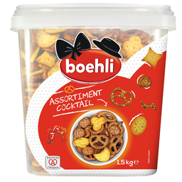 BOEHLI Sortido de bolachas salgadas para cocktail 1.5 kg
